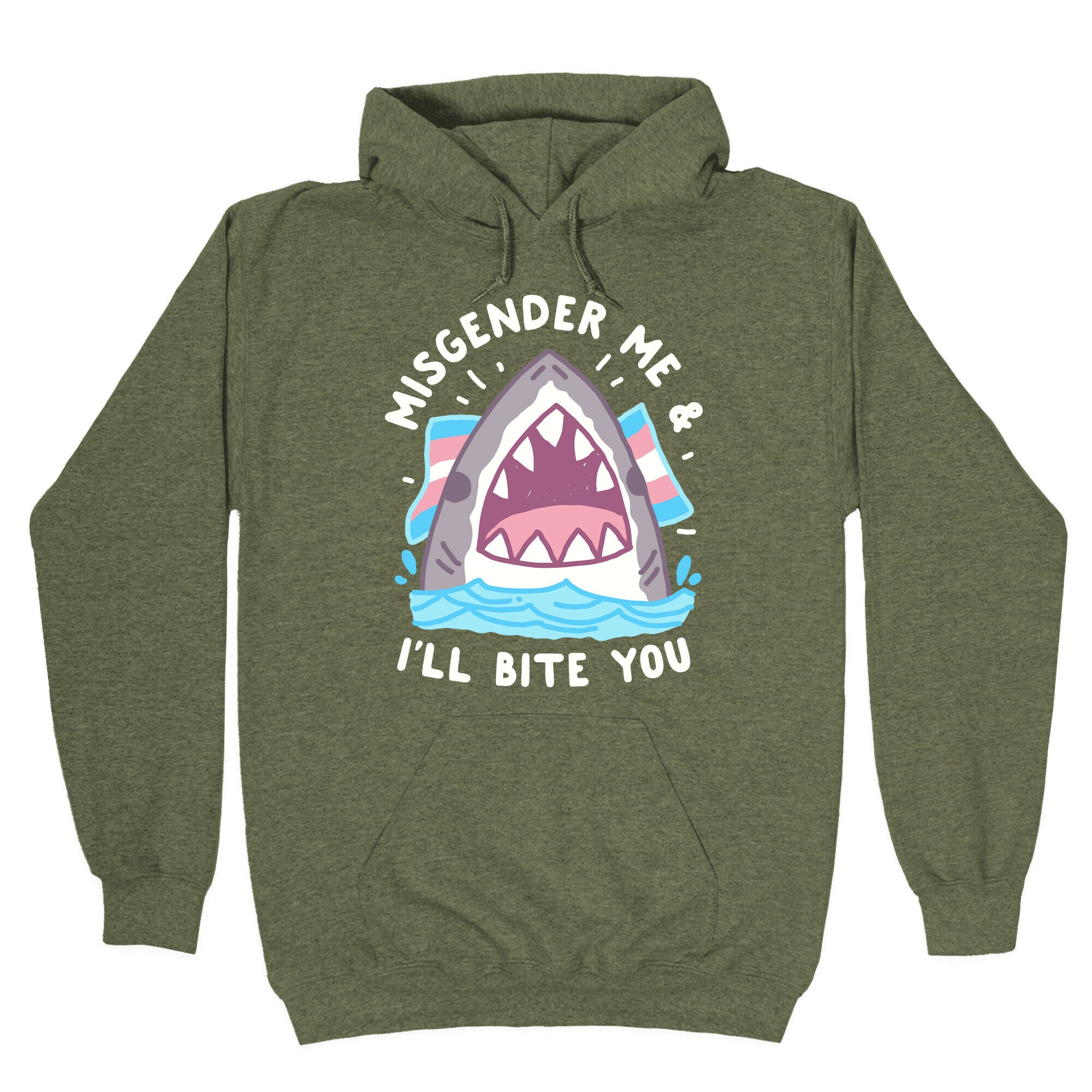 Misgender Me & I'll Bite You (Trans Flag) Hoodie
